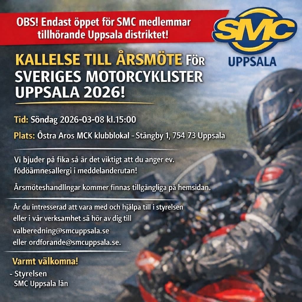 Kallelse till Årsmöte 2026